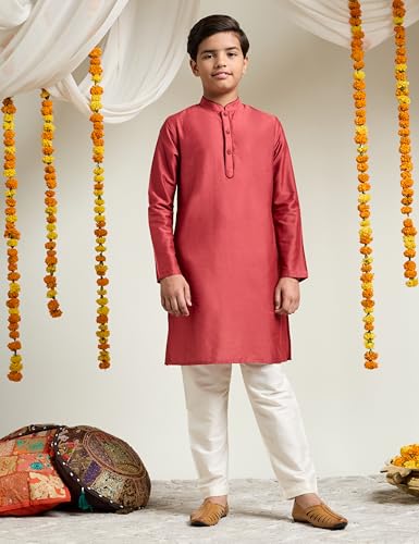 Image of Amazon Brand - Symbol Boy's Festive Rayon Kurta Pajama Set