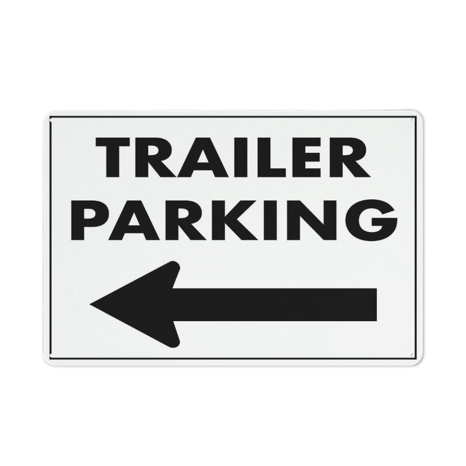 Trailer Parking Left Arrow Wall Art Decor Plaque for Cafe Farm Garage Garden Yard Tin Sign 8x12 Inch