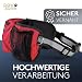 PAWZONE Futterbeutel Hunde - Leckerlibeutel für Hunde - Bauchtasche für Hunde Zubehör - Leckerlitasche für Hunde - Inkl. Reflektorband & Zusatzgurt für Flexileine (Feuerrot)