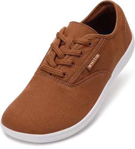 Image of WHITIN Men's Wide Canvas Barefoot Sneakers | Zero Drop Sole | Minimalist Footwear