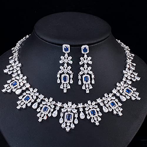 Accesorios vestido de novia juego collar pendientes verdes fiesta mujer boda cristal 6