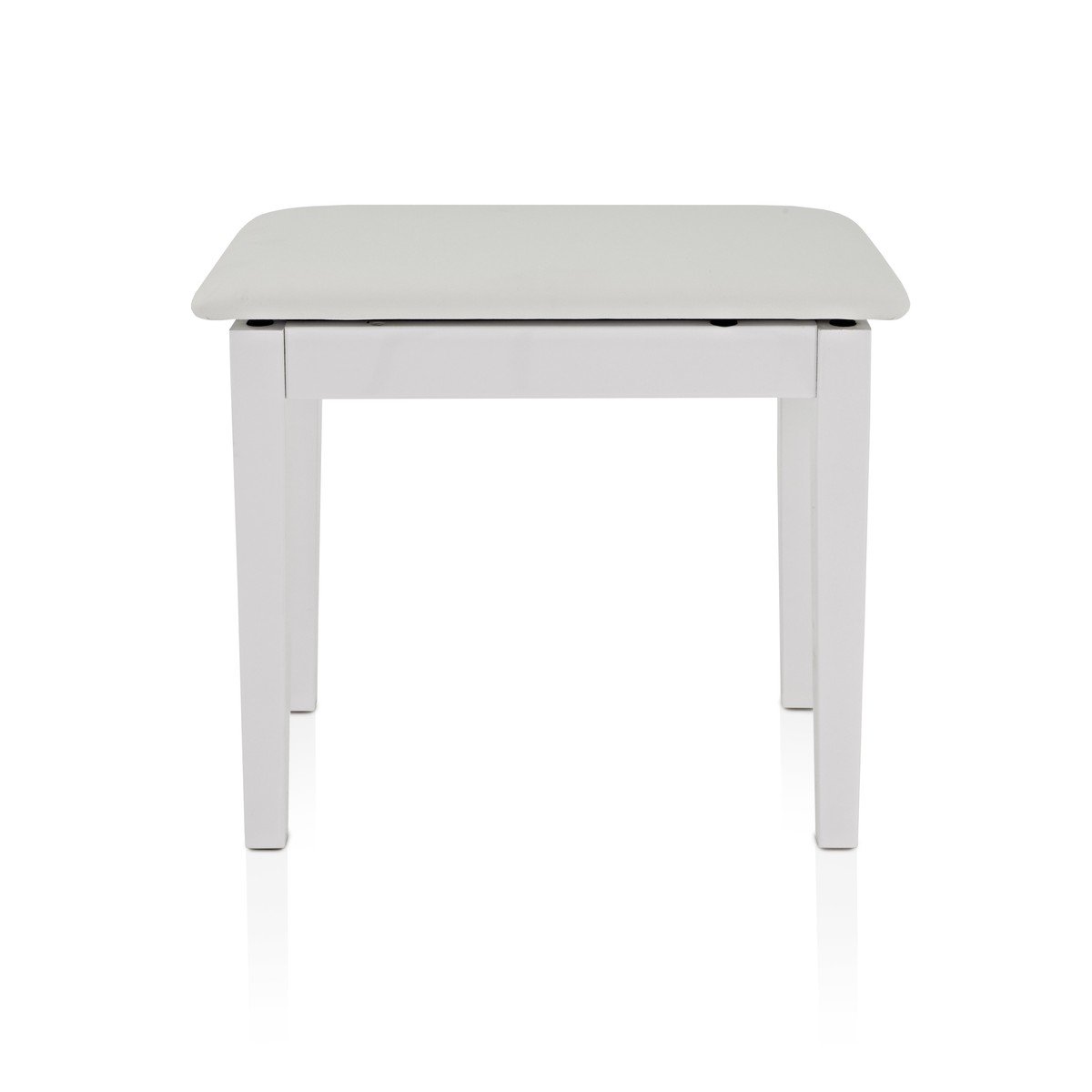 gear4music Banqueta con Compartimento, Blanco