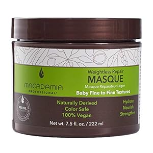 Macadamia Professional Hair Care Products Weightless Repair Hair Masque – For Thin Fine Hair – Color-Safe, Cruelty-Free and 100% Vegan – 7.5 Fl. Oz.