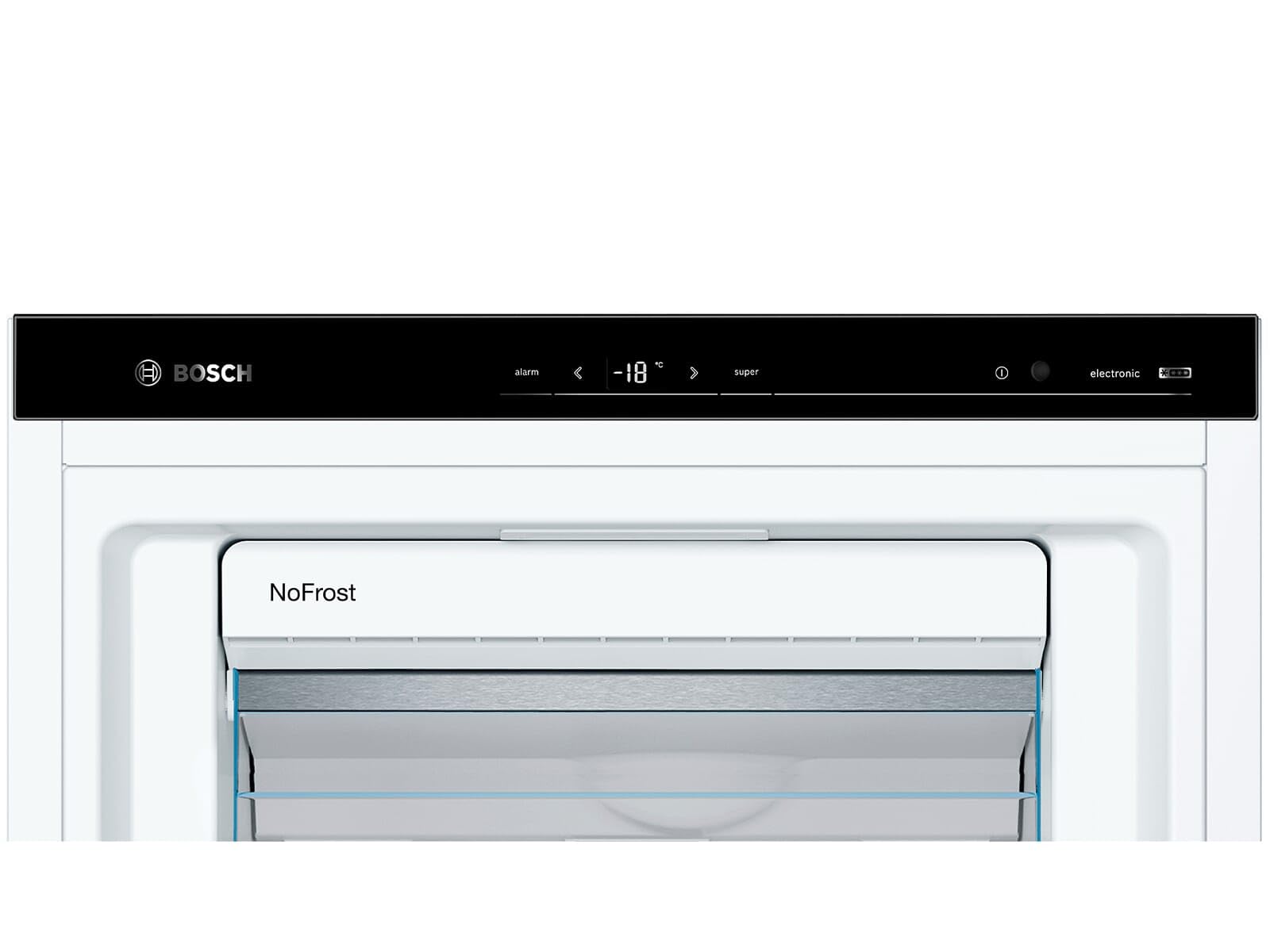 Bosch GSN54AWCV Série 6 XXL Congélateur 176 x 70 cm extra large 327 L NoFrost Ne dégivèle plus jamais Éclairage LED Éclairage uniforme BigBox Espace pour grands aliments congelés Blanc