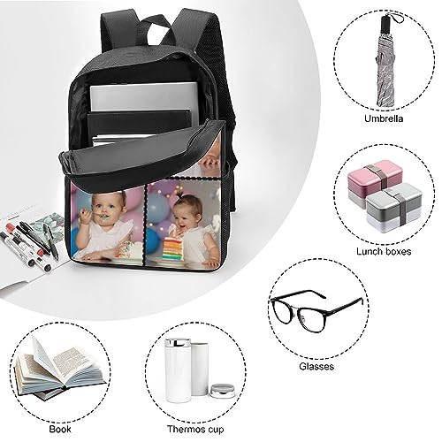 Artsadd Custom Backpack, Personalized Daypack with Photo Picture Name Text Logo, Design Your Own Outdoor Travel Bags (Design 06)3