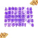 Cookie Cutters, 40PCS Cookie Fondant Mould Christmas Alphabet Letter Cutters for Fondant Icing...