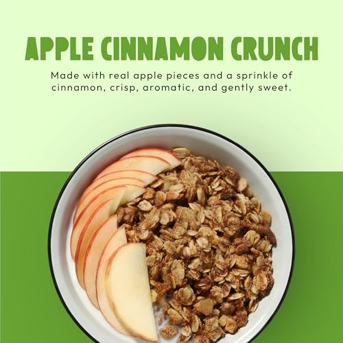 Image of Kelly's Four Plus Granola Cereal | Apple Cinnamon Healthy Granola for Yogurt | Hand Made Snacks for Breakfast - 12 oz (Pack of 4)