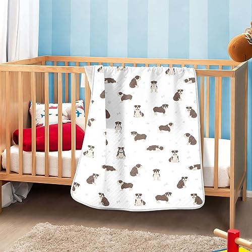 Image of Swaddle Blanket for English Bulldog Dogs Baby Receiving Blanket Muslin Baby Swaddles Soft Cotton Breathable Nursery Blankets for Unisex Boys and Girls 30x40 Inch