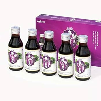 ユエル　山葡萄１００%ストレートジュース　５本セット 濃厚美味しい！上山・山ぶどう100％ジュース600ml×6本セット