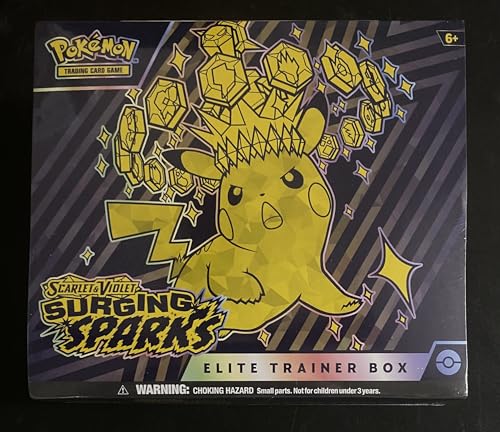 Pokemon Surging Sparks Scarle & Violet Elite Trainer Box Brand New Unopened Factory Sealed. English Language. ETB Trading Card Game. TCG. Gotta Catch 'Em All! - THIS ITEM IS AVAILABLE FOR PURCHASE. PLEASE CLICK THIS HEADING AND THEN