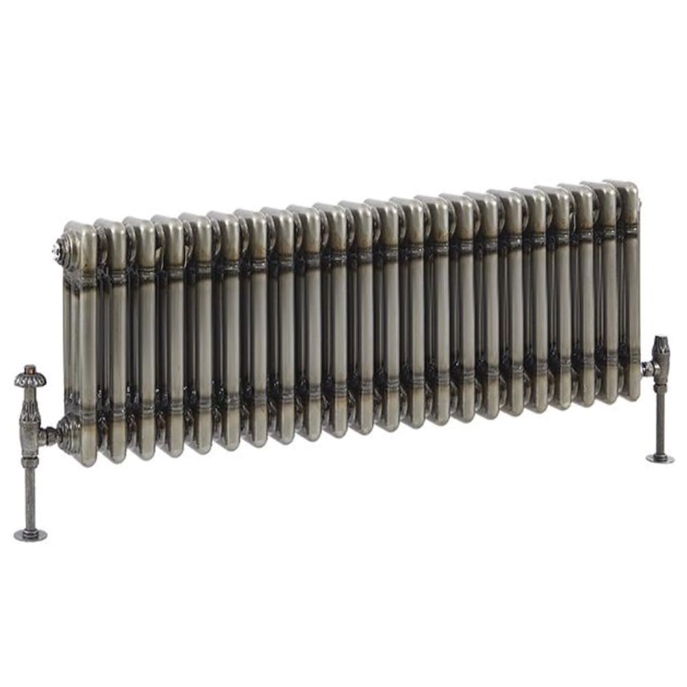Milano Raw Metal Windsor Cast Iron Style Horizontal Triple Column Radiator - 300Mm X 1010Mm