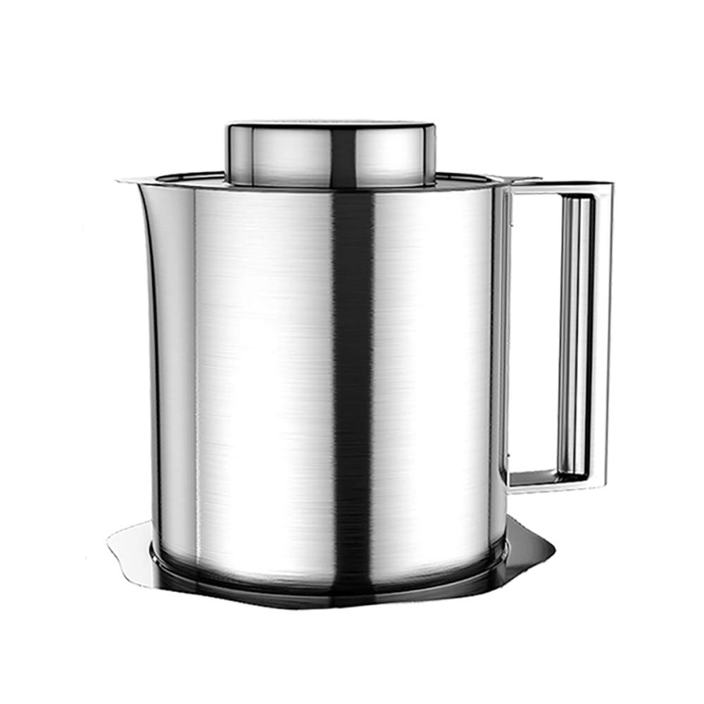 Grease Strainer,Bacon Grease Container with Stainless Steel Perfect As grease strainer can Cooking Oil Keeper and Storage(1.2L/1.8Ll)-1.8L
