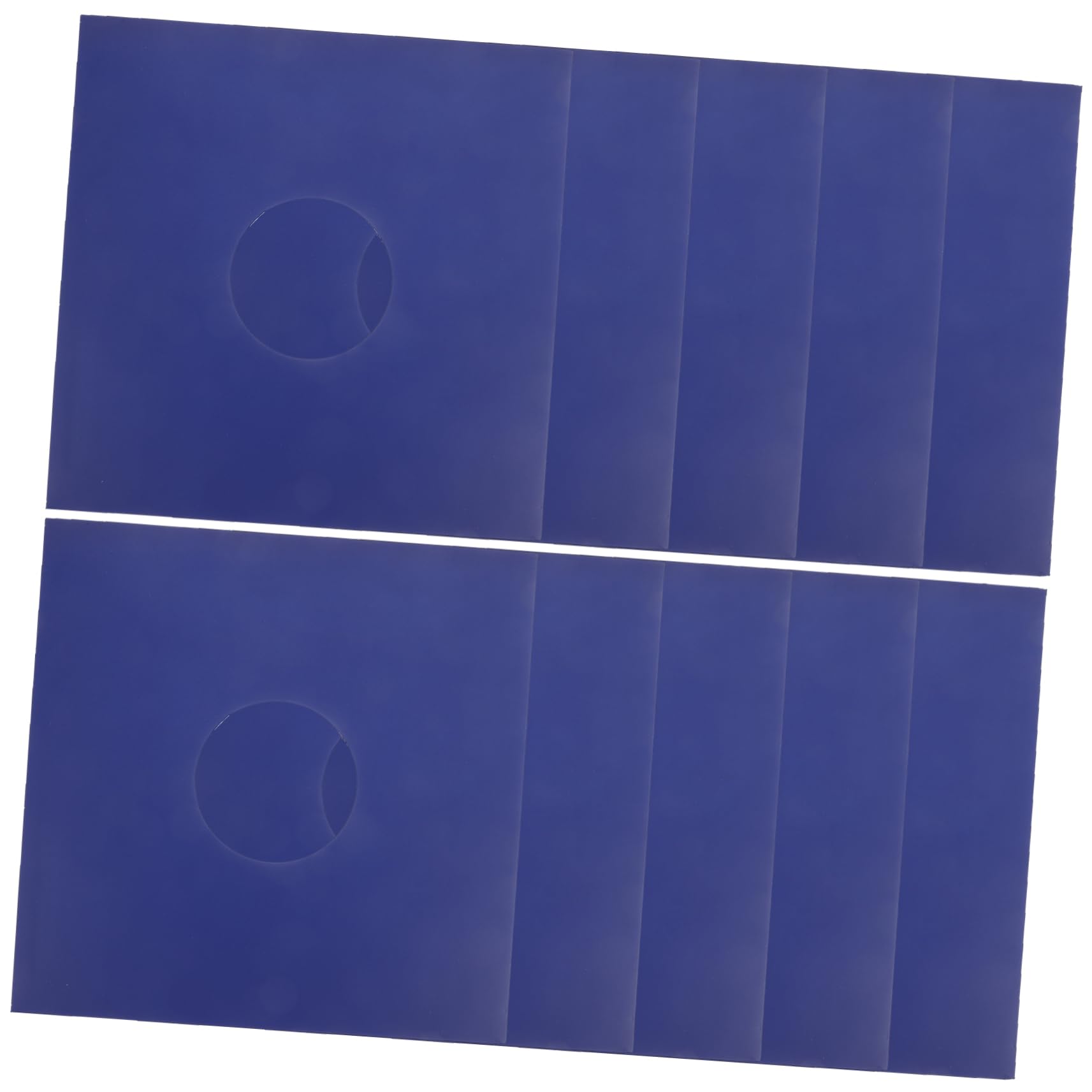 Mikinona Custodia Giacca per Vinile in Carta Kraft Blu, Protezione Resistente per 12 Pollici, Confezione da 10 Pezzi per Conservare Album e Dischi Vinile in Modo Sicuro