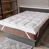 Pillow Top Toque de Plumas Nobless 1000g/m² Casal 1,38x1,88x6 - Appel - Branco glide