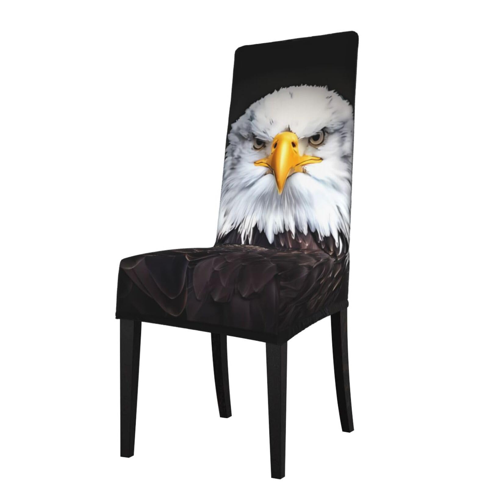 YYHHAOFA White Head Eagle Prints Protection Cover for Dining Chair - Stretch Slipcovers, Easy Refresh for Your Dining Room & Event Decor