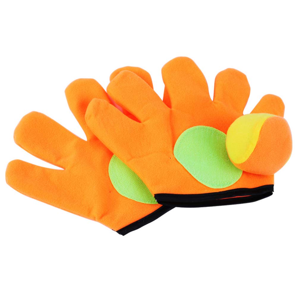 TOYANDONA 1 Set Toss and Catch Ball Game Sticky Ball And Glove Interesting Catching Ball Game Parent-child Sport Toy for Indoor Outdoor