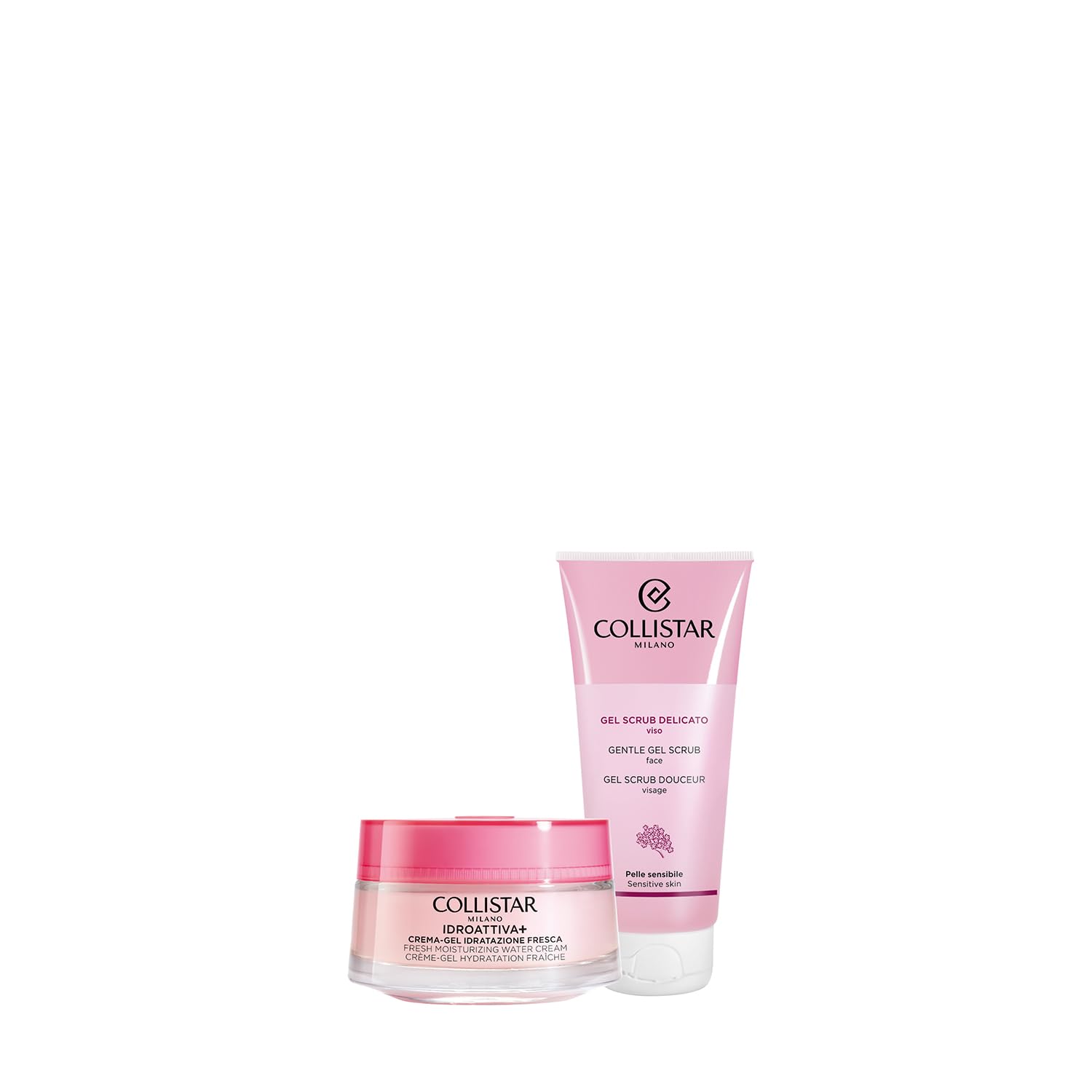 Collistar Cofanetto Regalo Donna Viso Idroattiva+ con Crema-Gel Idratazione Fresca 50ml + Gel Scrub Delicato Viso 100ml – Idratante, Esfoliante e Naturale