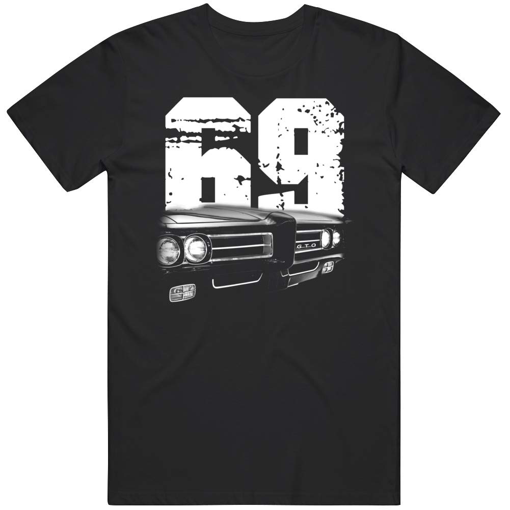PurpleMonkeyTees 1969 Pontiac Gto Front Grill Close Up with Year T Shirt
