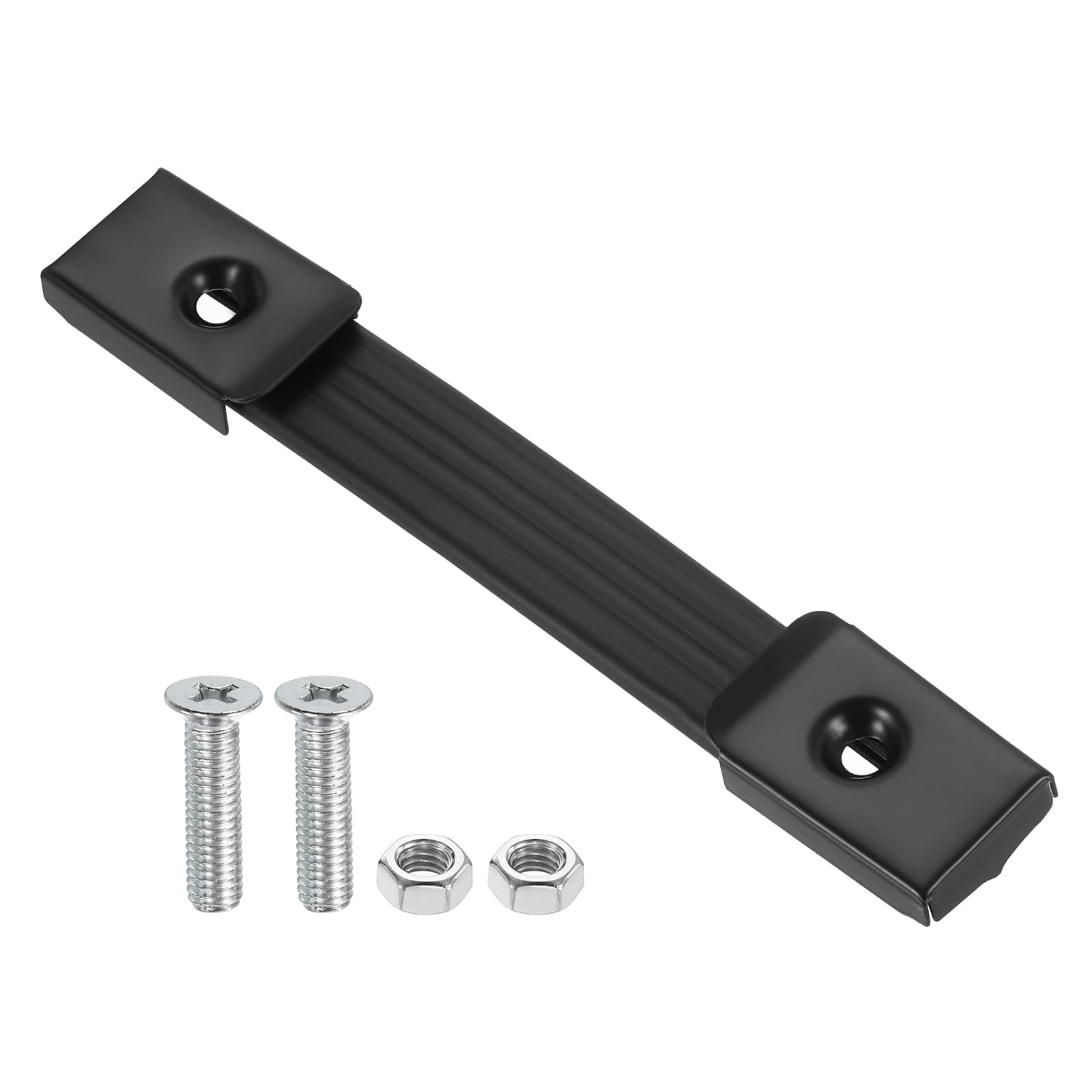 PATIKIL 6.3 Inches Speaker Cabinet Strap Handles, Handle Pull Metal Caps Buckle Grasp Strap Hardware for Speaker Flight Case, Black