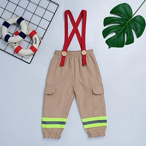 Disfraz infantil de bombero para bebés miniatura 2