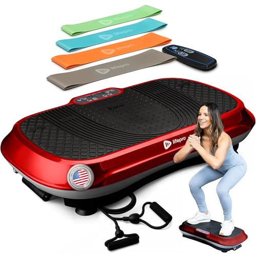 Image of Lifepro Waver Vibration Plate Exercise Machine - High-Intensity Vibration Plate for Lymphatic Drainage - Full-Body Workout Vibrating Platform with Loop Bands - Fitness Equipment for Strength & Toning