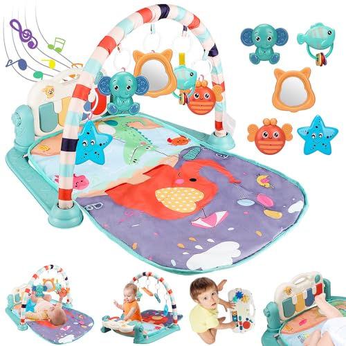 Image of TOY Life Baby Gym Play Mat for Babies 0-6 Months Tummy Time Mat, Baby Kicking Toy Play Piano Playmat Activity Gym for Baby Boy Girl, Infant Toddler Activity Center Toys, Baby Floor Newborn Play Mat
