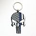 Police Officer Gift - Thin Blue Line Flag Skull Bottle Opener Keychain - Honoring Law Enforcement - Gift Idea for Cop