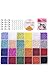 MISHAER 24000 Piezas Cuentas de Colores 2mm Mini Cuentas y Abalorios Cristal para DIY Pulseras Collares Bisutería，Pulsera de cuentas de colores