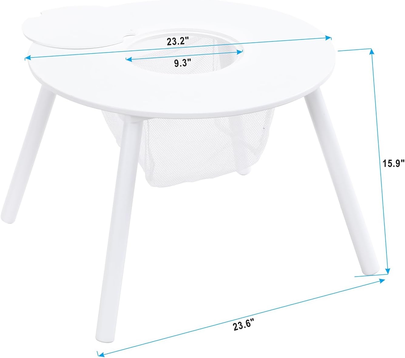 5 Pcs Children's Panel Table, One Size, White