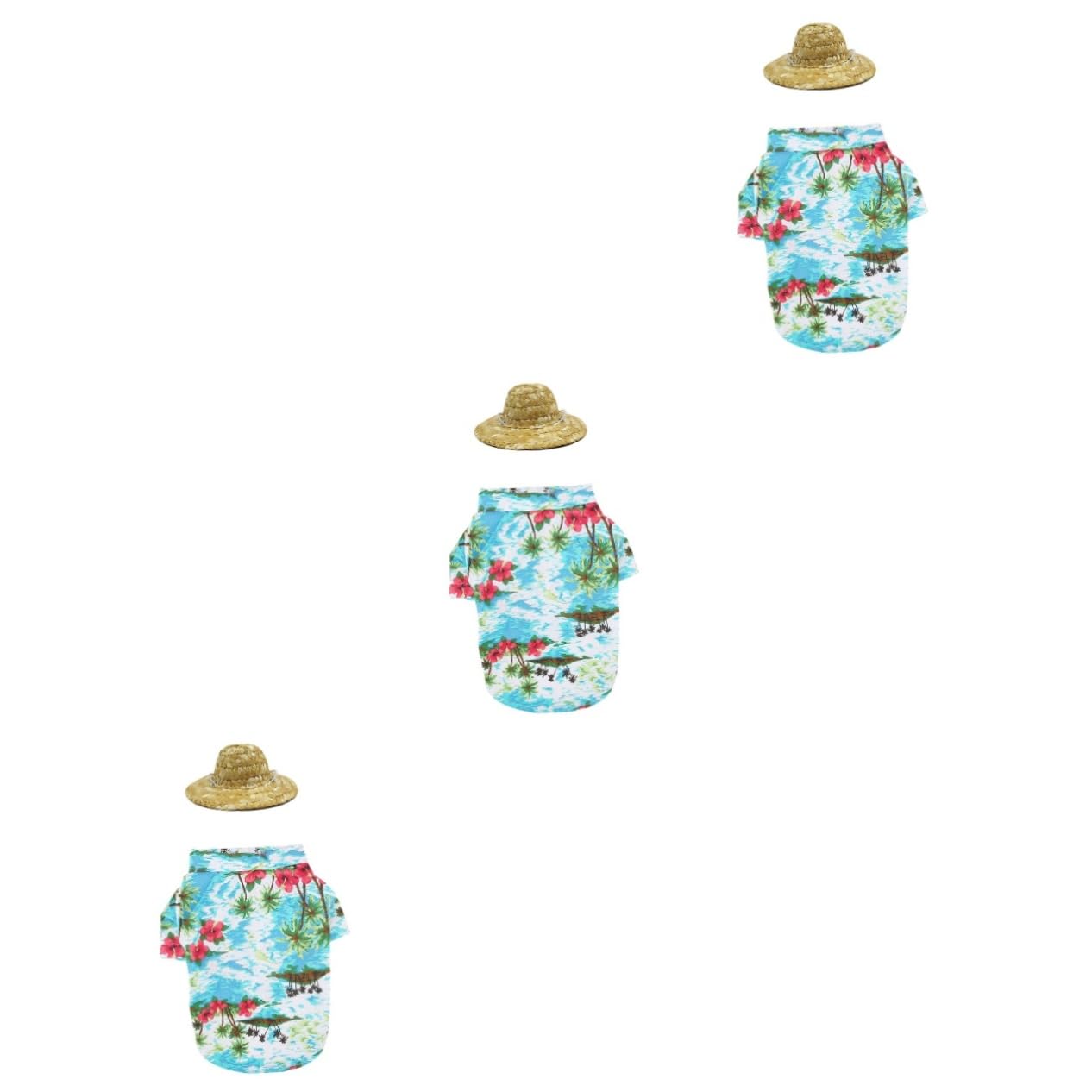 Casquette d'été pour animaux de compagnie et chapeau en paille pour la plage