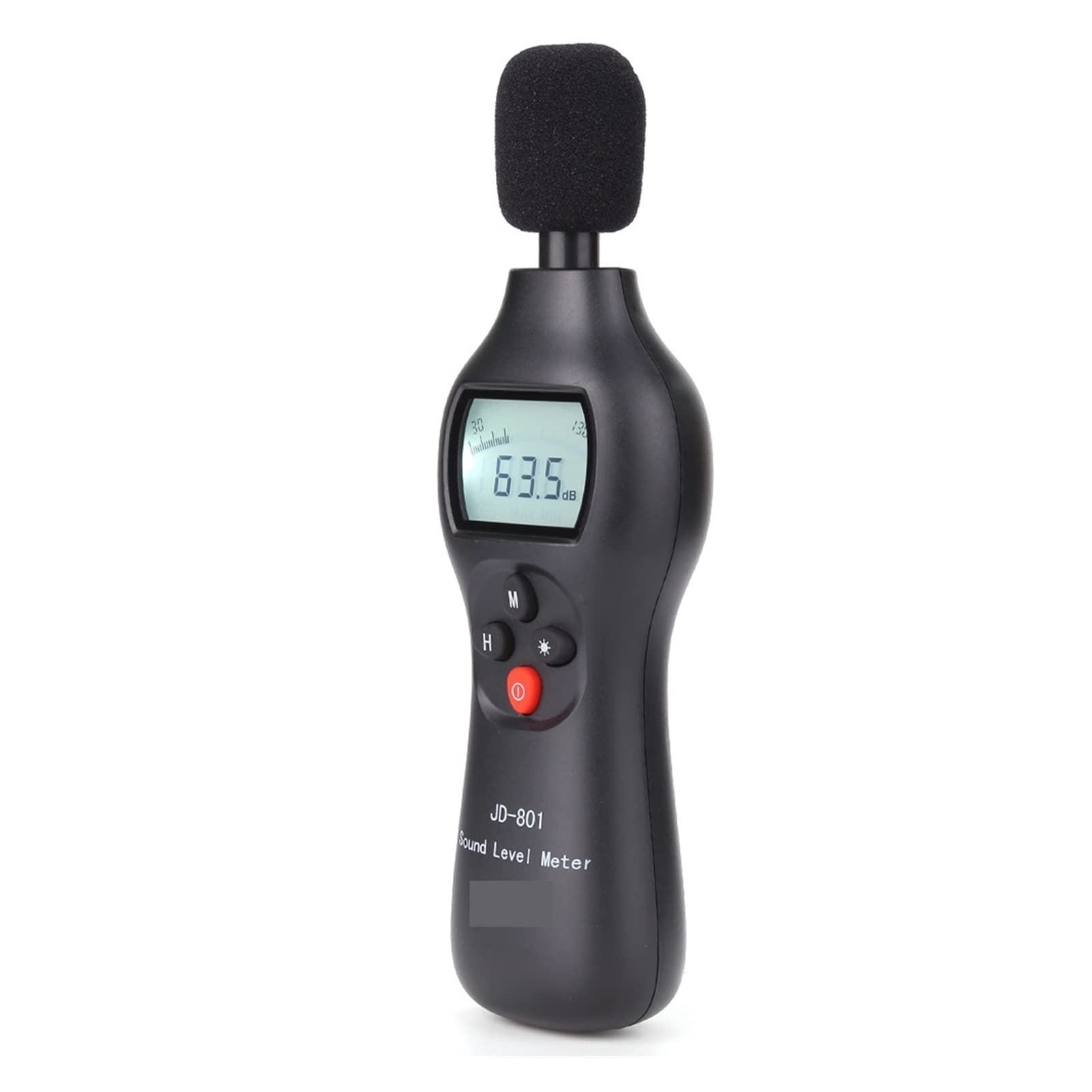 Mierniki poziomu dźwięku, JD-801 30-130DB Tester szumu cyfrowy poziom dekorowania dźwięku Monitor decybelowy LCD Wyświetl narzędzia pomiaru z podświetleniem