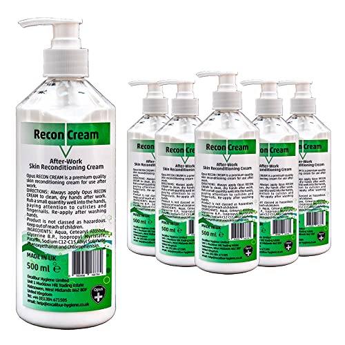 Opus Intensive Hand Moisturiser 500ml x 6, Reconditioning Cream for Cracked and Dry Skin Resulting from Eczema