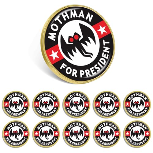 Image of 6 /12 /50 /100Pack MOTHMAN FOR PRESIDENT Pin Bulk -Metal Hat Men Women Mini Cute Hip Hop Style Badge Brooch Gifts For Science Lovers