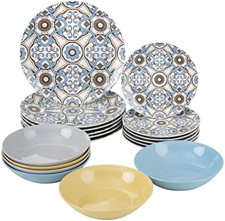 Service 18 Pièces Porcelaine Blanche - 6 Personnes - Shally Dogan