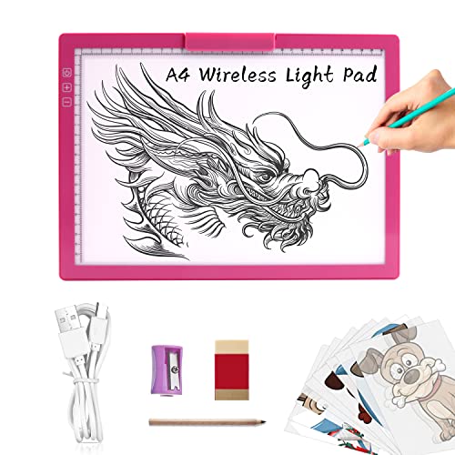 Tablette Lumineuse A3 Rechargeable TOHETO - Diamond Painting, Dessin, Tatouage - Luminosité Réglable