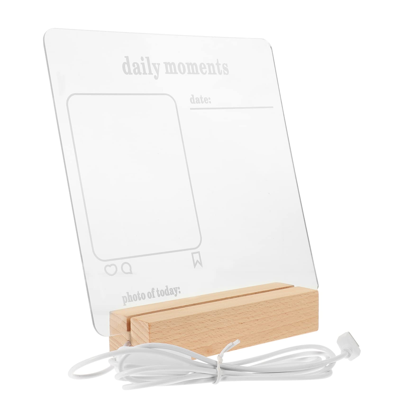 Amazon | STOBOK アクリル製ホワイトボード ライト付き メッボード