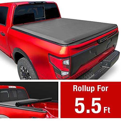 MaxMate Soft Roll Up Truck Bed Tonneau Cover Compatible with 2004-2015 Nissan Titan Without Titan Box | Fleetside 5.5 Bed (67 ) | TCN169032