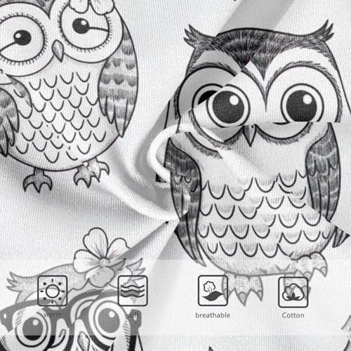 CHIFIGNO Boys' Briefs Cute Owl Gray Toddler Boy Underwear Soft Cotton Underwear Briefs3