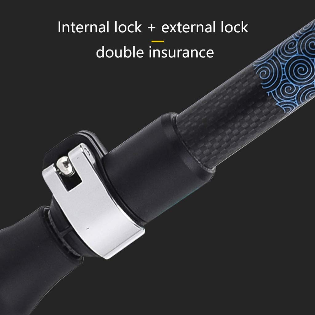 Bastone da passeggio Stampella ad altezza regolabile, 60-98 cm (23-38"), Fibra di carbonio, Design ergonomico dell'impugnatura per presa debole o artrite, Non pieghevole, Nero, Stampelle