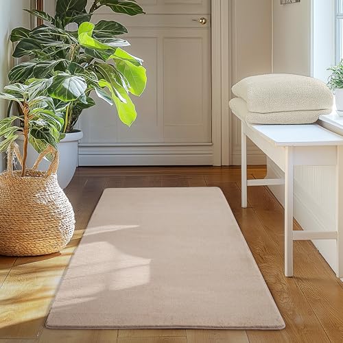 SIMPEX Kurzflor Teppich Wohnzimmer 60x100cm Rechteckig, Läufer, rutschfest & Waschbar, Weich und Modern, Einfarbiges Design für Wohnzimmer, Schlafzimmer, Küche & Kinderzimmer