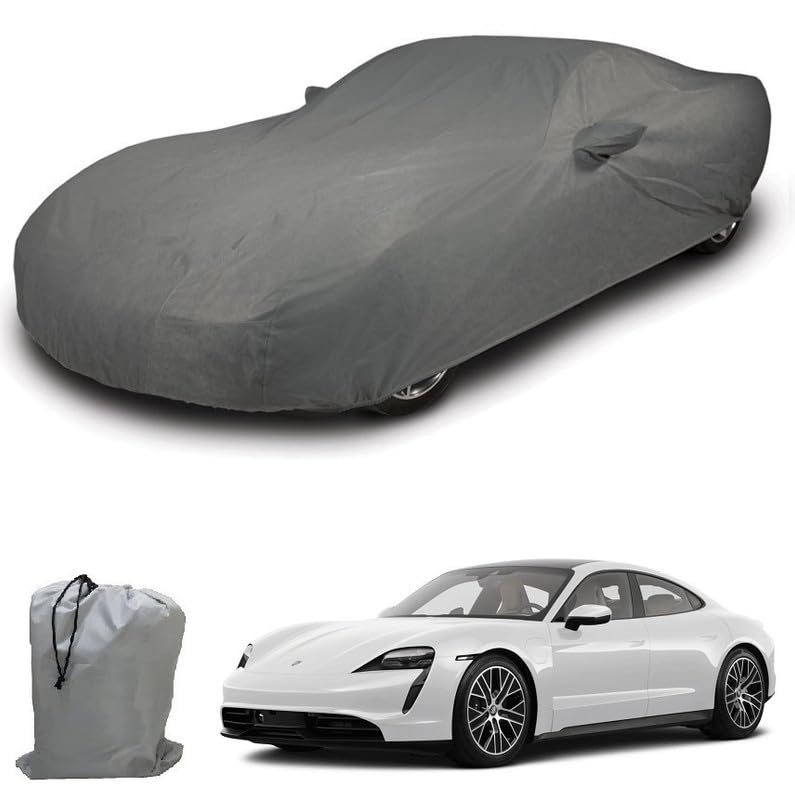 Image of ARCUATE Triple Layer Custom fit Car Body Cover for Porsche Taycan |Top Layer Dustrproof | Middle Layer Waterproof | Bottom Layer Scratch Protection | Outdoor Indoor Fabric