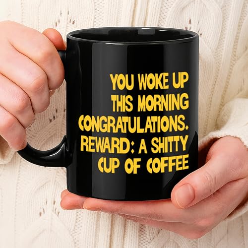 Taza de café cerámica negra 15 oz reusable miniatura 3