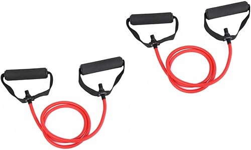 Miniatura 13 de POPETPOP 2 cuerdas de ejercicio con asas, banda elástica, bandas elásticas para ejercicio Verde,Rojo -,Amarillo,2 unidades de color verde,Verde x 3