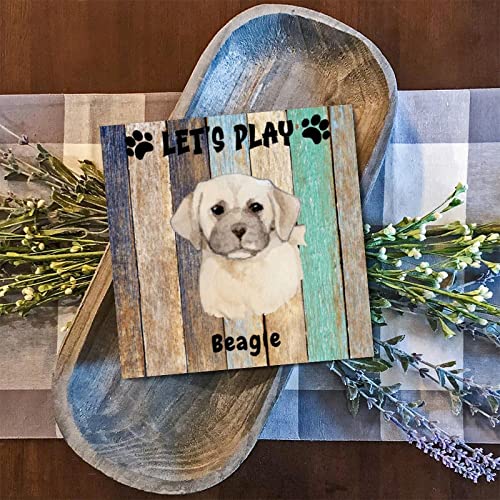 Plaque en bois Beagle décorative pour une ambiance de maison chrétienne chaleureuse - 5
