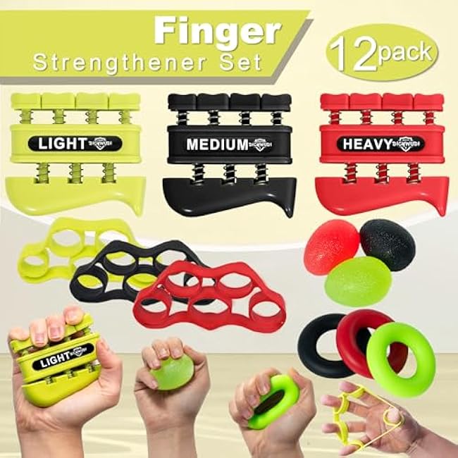 Grip Strength Trainer, Finger Strength Trainer for Grip Strength Training for Fingers, Wrists, and Hands for Home, Office, Gym, Climbing, Athletes, Musicians, and Therapy