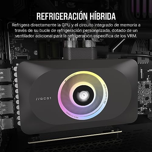 Bloque de refrigeración GPU Corsair iCUE Link XG3 negro con sistema de conexión simplificada 4
