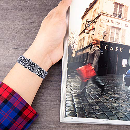 NICERIO Compatível com Garmin Fenix 5 Pulseiras Halloween Silicone Caveira Padrão Remoção Rápida Pul
