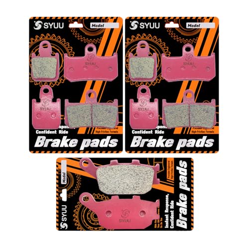 S SYUU Plaquettes de frein en céramique avant arrière de moto Compatible avec Yamaha YZF R1 2007 2008 2009 2010 2011 2013 2014 FA442F FA174R