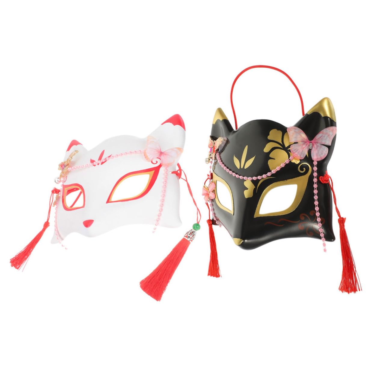 Healeved 10 Pezzi Maschera Fox per Cosplay e Halloween Maschera Decorativa per e Mascherate Facile Indossare con Accessorio per Compleanno e