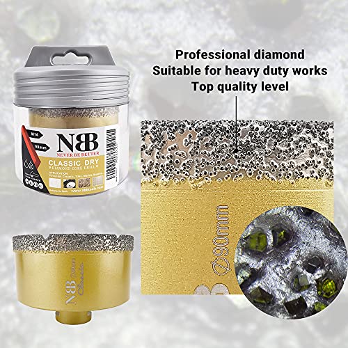 NBB vacuum brazed diamond hole saw with M14, Classic Golden type - Image 3